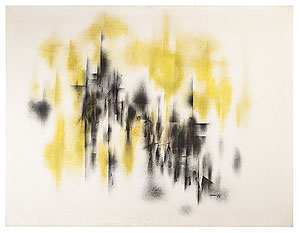 Norman Lewis' "Sinister Doings by Gaslight" (Swann Galleries)
