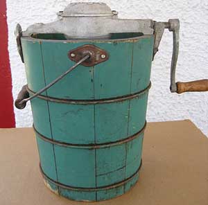 ice mountain
 on vintage White Mountain hand crank ice cream maker, sold at auction.