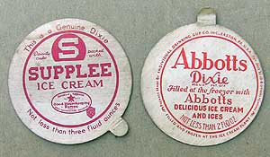 Dixie Cup ice cream lids