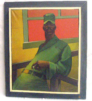 Portrait of an African American soldier by Robert Cromartie