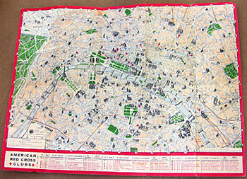 Red Cross map of Paris 1945