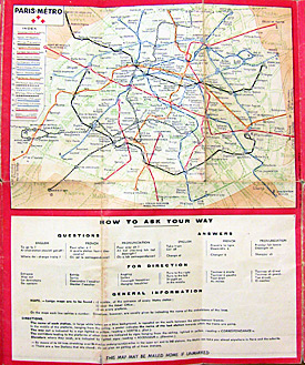Red Cross map of Paris 1945