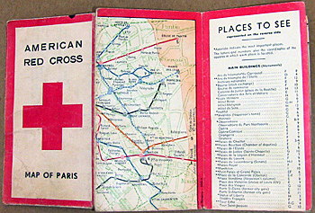 Red Cross map of Paris 1945