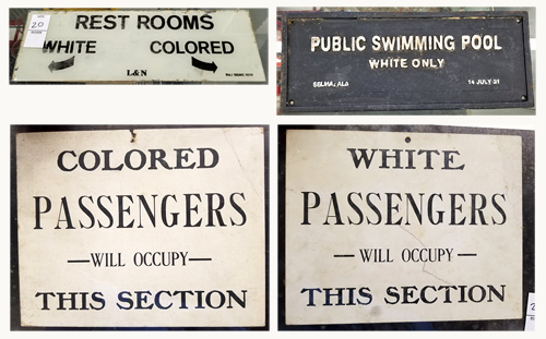 These Jim Crow signs were like weeds across the South. 