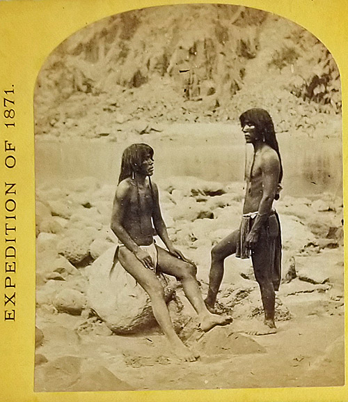 Native American men photographed by Timothy H. O'Sullivan during an 1871 expedition west