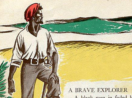 An illustration of the black explorer Estevanico from "The First Book of Negroes" by Langston Hughes. The illustrations were created by Ursula Koering, who illustrated several books in Franklin Watts' First Book series. 