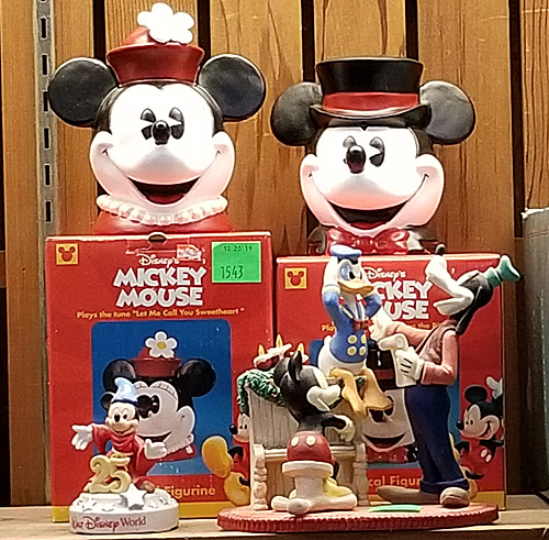 Mickey Mouse and Friends musical figurines.