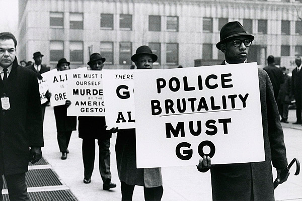 African Americans march against police brutality in this 1963 photo by Gordon Parks. Photo from artsy.net.
