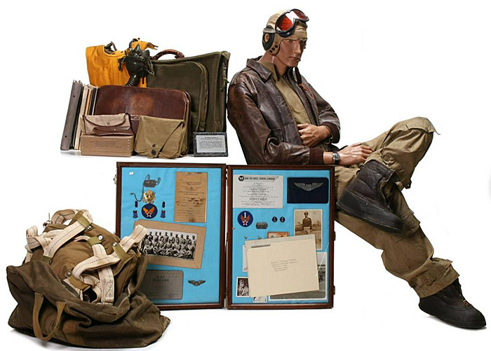 Full grouping of military items of Tuskegee Airman William S. Powell that were up for sale at recent auction.