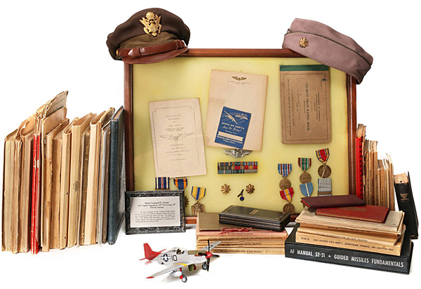 Military gear of Tuskegee Airman Major Leonard F. Turner. The items sold at auction for $2,200 (without the buyer's premium). 