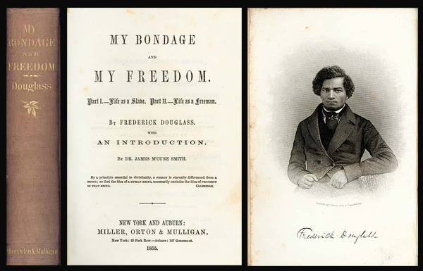 William H. Dorsey had a copy of Frederick Douglass "My Bondage and My Freedom" in his collection. This is am edition from 1855. 