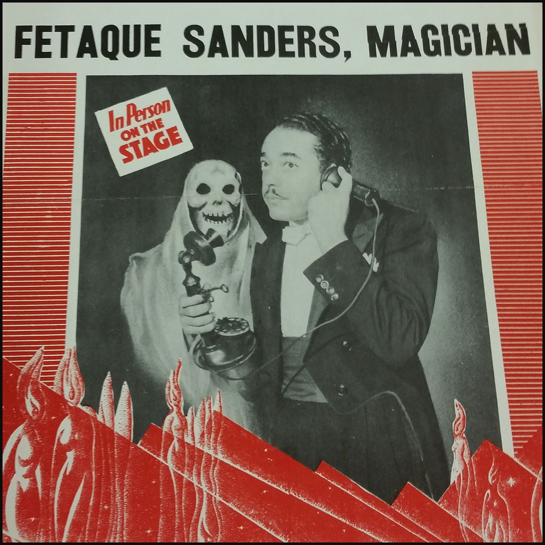 Magician Fetaque Sanders in one of his ghostly acts.